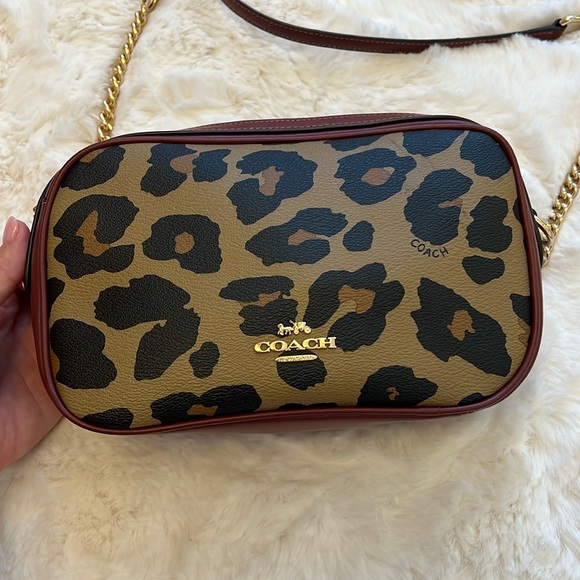 Coach Chain Leopard Print crossbody - Picture 1 of 7